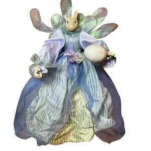 Mark Roberts Rabbit Bunny Easter Fairy Doll Holiday 14 Inch lavender yellow blue